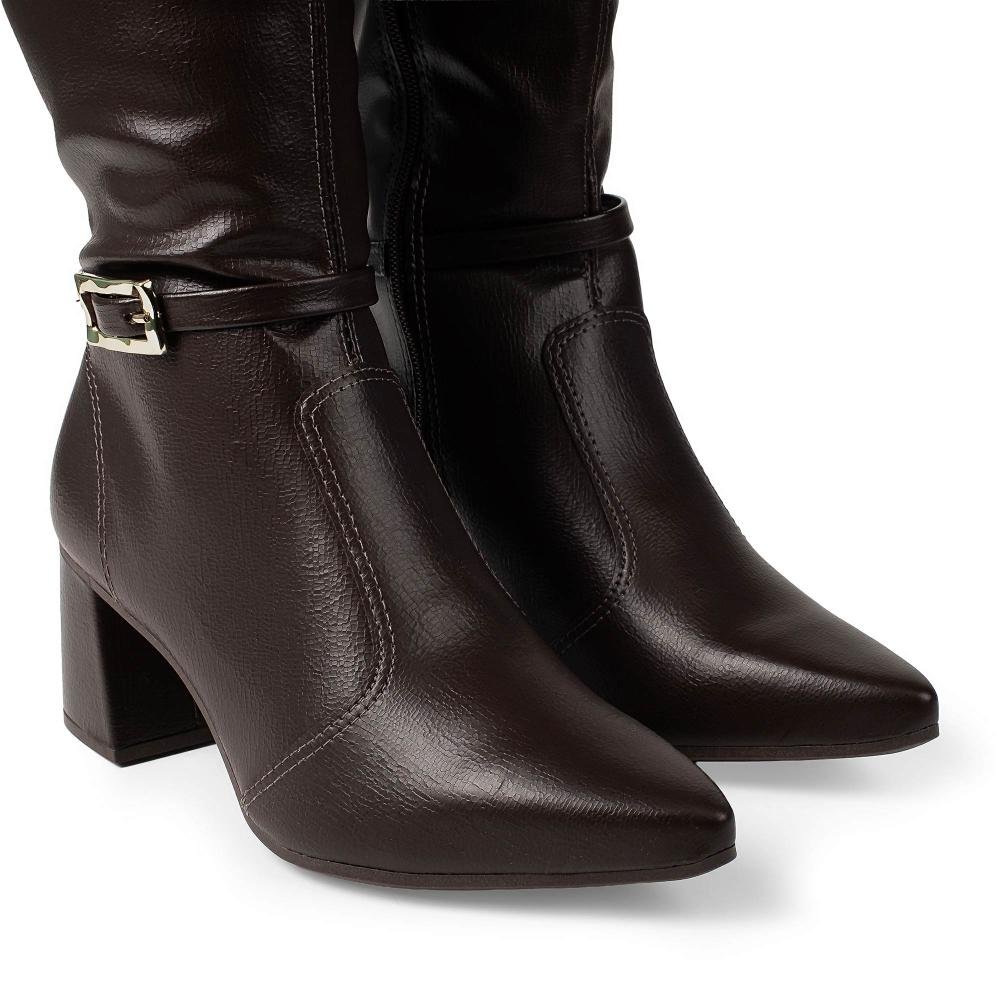 Bota Dakota de Cano Longo Feminina D2752 Café 6