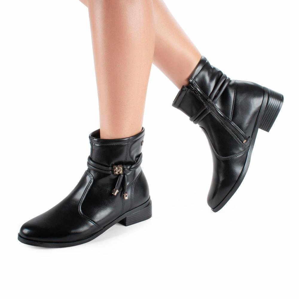 Bota Mississipi de Cano Curto Feminina J1581 Preto 2