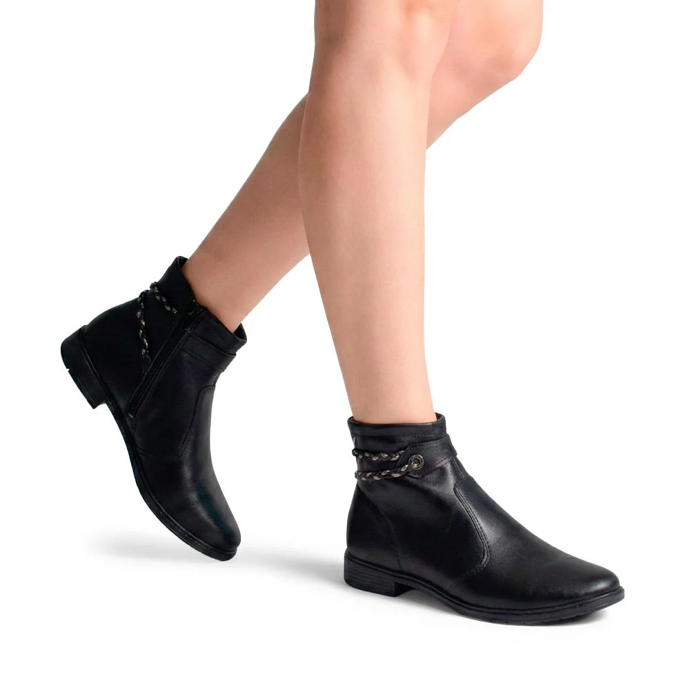 Bota Mississipi de Cano Curto Feminina J0801 Preto 2