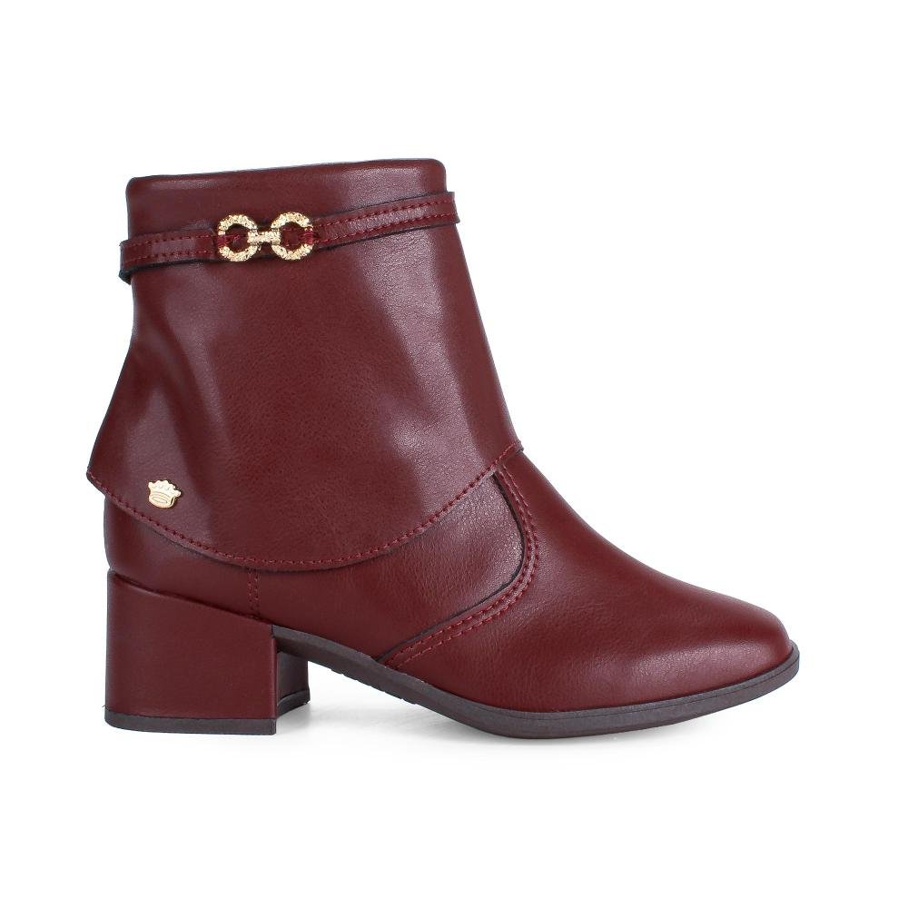 Bota Pink Cats Infantil de Cano Curto V6382 Bordô 2