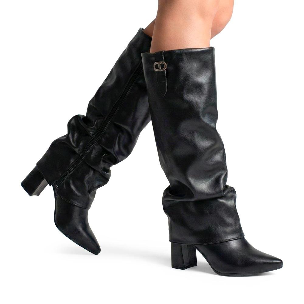Bota Tanara de Cano Longo Feminina T9565 Preto 2