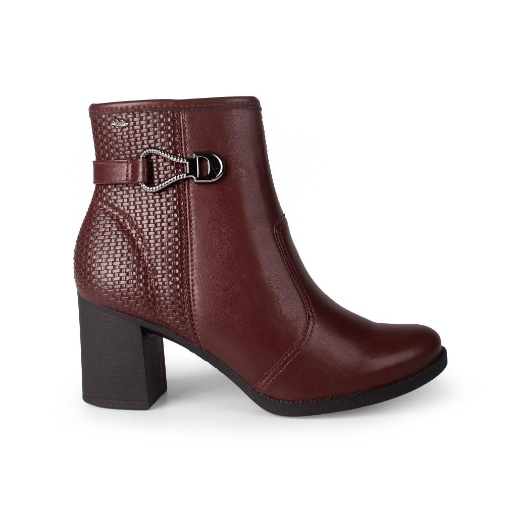 Bota Dakota de Cano Curto Feminina D2193 Bordô 3