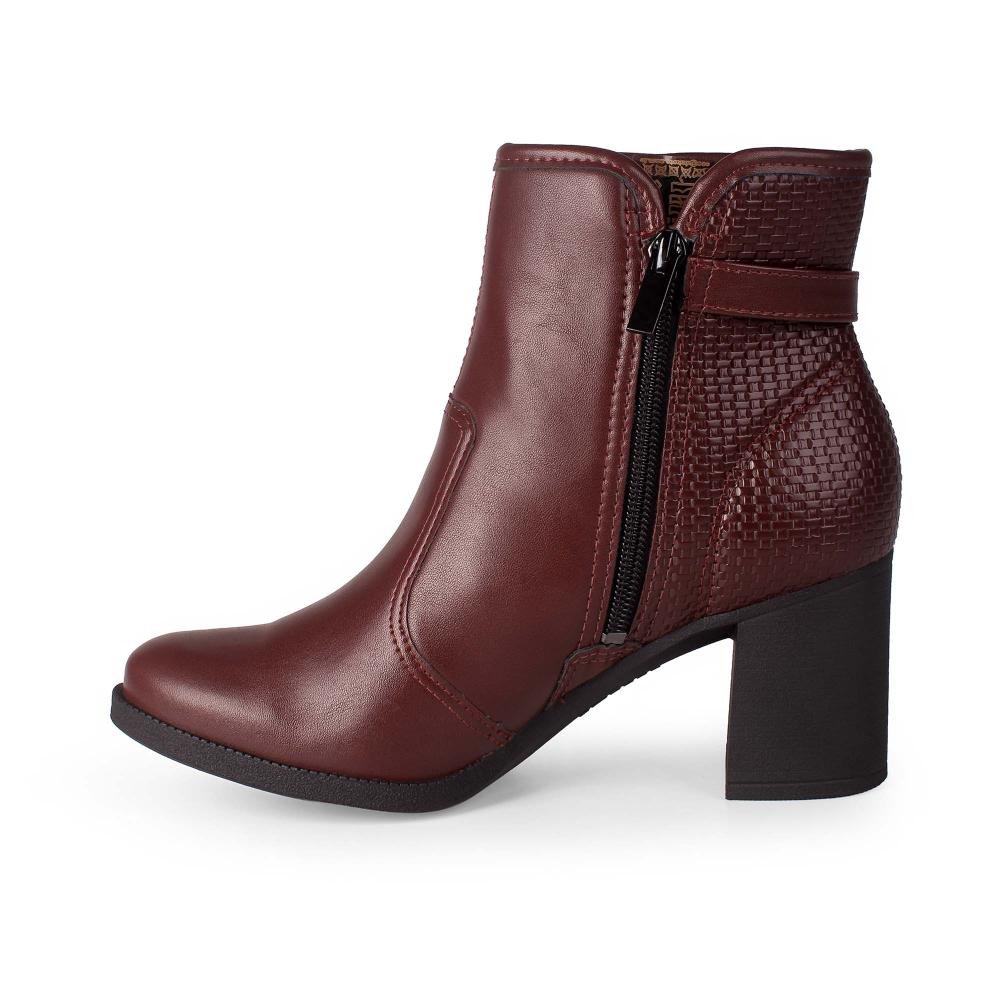 Bota Dakota de Cano Curto Feminina D2193 Bordô 4