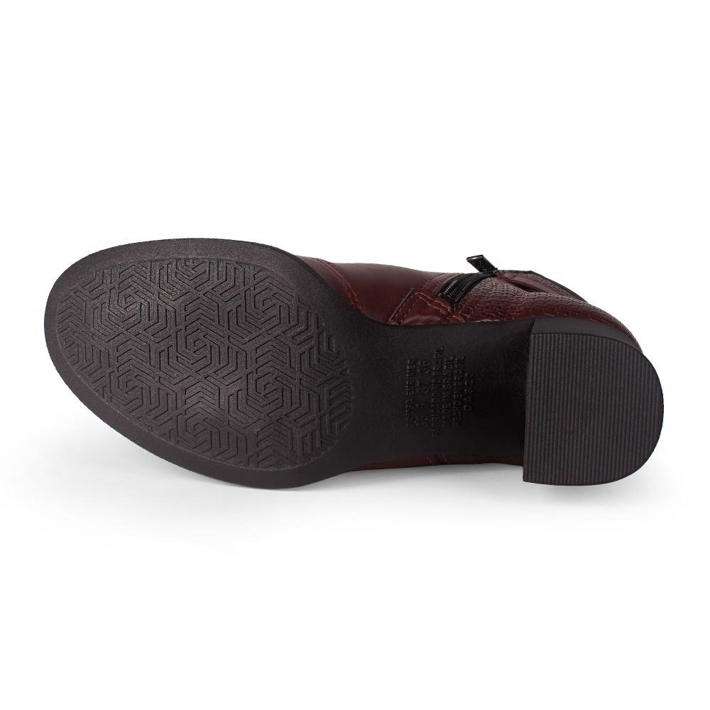 Bota Dakota de Cano Curto Feminina D2193 Bordô 5