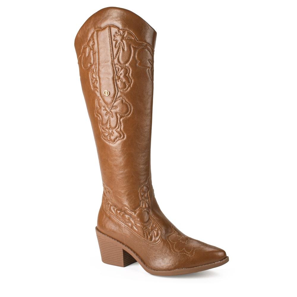 Bota Dakota de Cano Longo Em Couro Feminina D2761