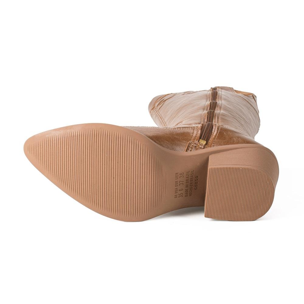 Bota Dakota de Cano Longo Em Couro Feminina D2761 Marrom 5