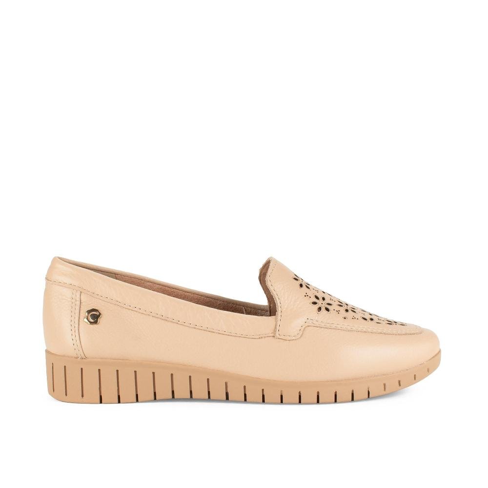 Mocassim Campesí Em Couro Feminino CE402 Bege 4