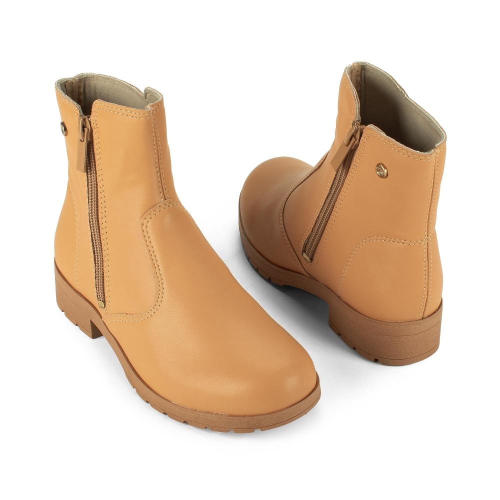 Bota Pink Cats Infantil de Cano Curto V6053 Bege 6