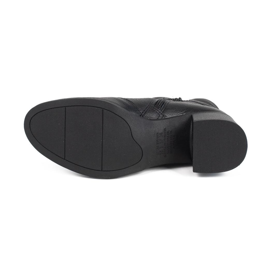 Bota Campesí Em Couro de Salto Bloco Feminina CE372 Preto 5