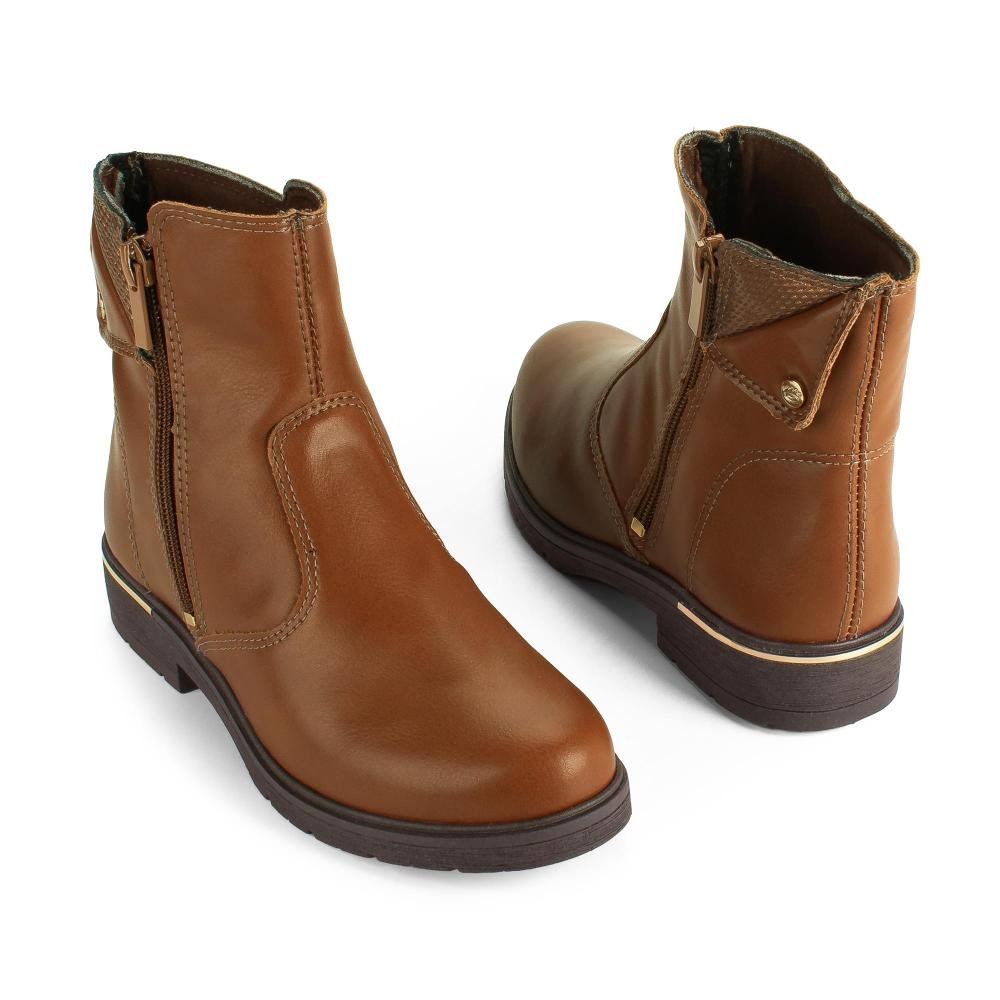 Bota Pink Cats Infantil de Cano Curto V6072 Marrom 6