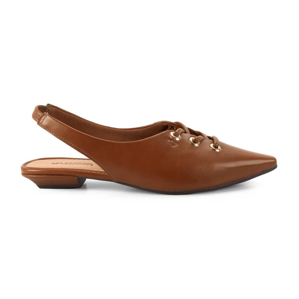 Sapato Mississipi Slingback Feminino J1482 Marrom 3
