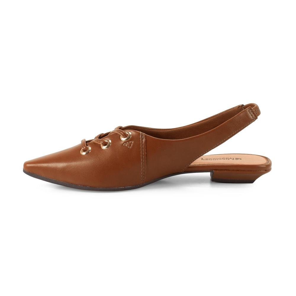 Sapato Mississipi Slingback Feminino J1482 Marrom 4