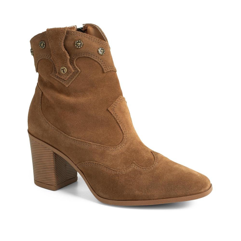 Bota Tanara Western Em Couro Feminina T9581