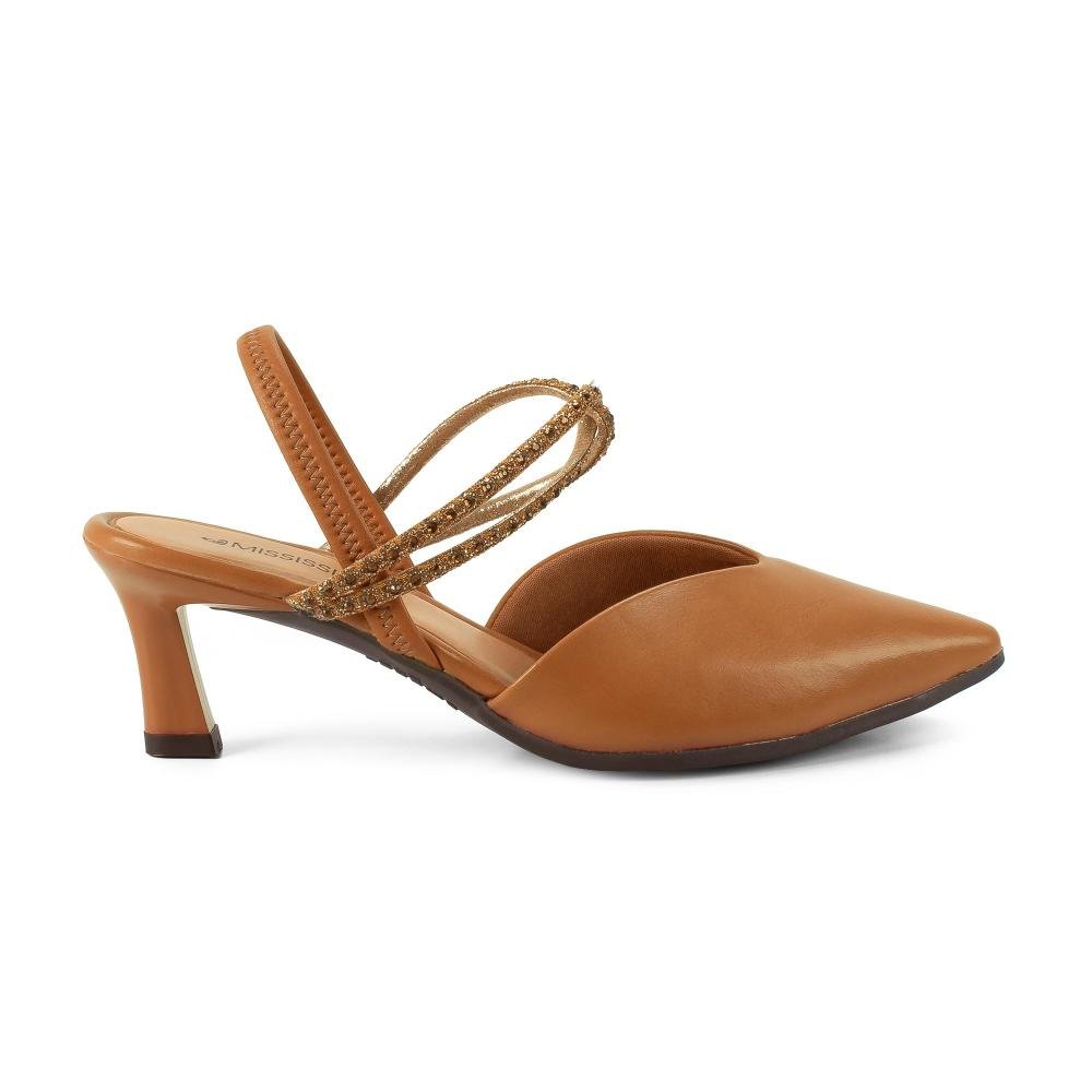 Scarpin Mississipi de Salto Alto Feminino J1532 Marrom 3