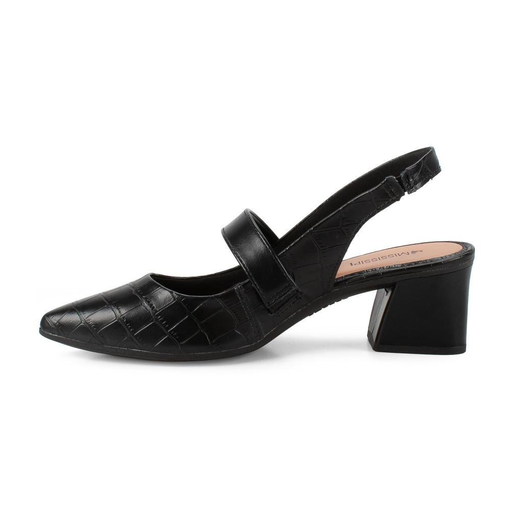 Scarpin Mississipi de Salto Bloco Feminino J1151 Preto 4