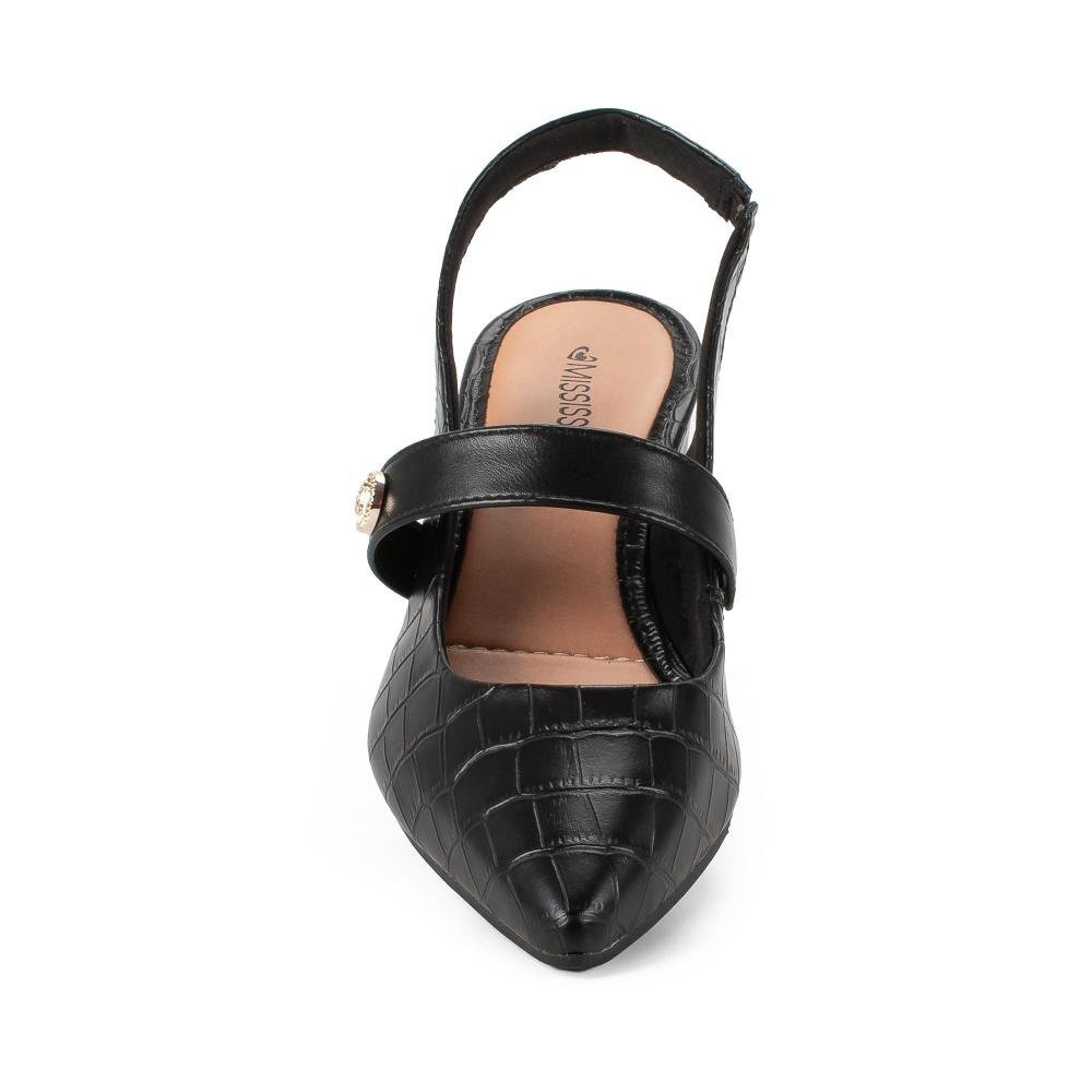 Scarpin Mississipi de Salto Bloco Feminino J1151 Preto 6