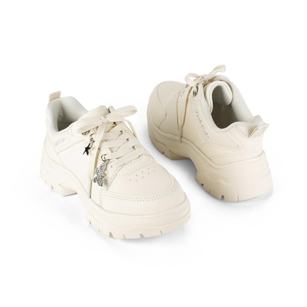 Dad Sneaker Pink Cats Infantil V6241 Off White 6