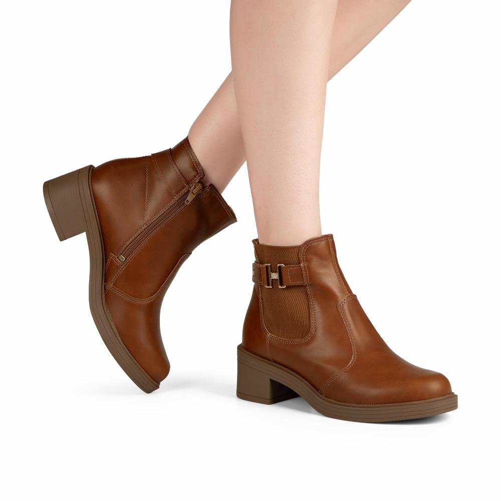 Bota Mississipi de Cano Curto Feminina J1142 Marrom 2