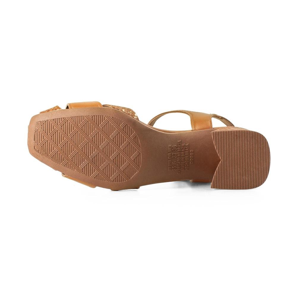 Sandália Dakota de Salto Bloco Feminina D2362 Caramelo 4
