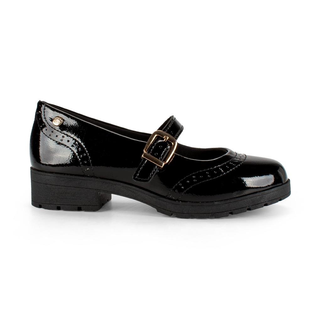 Sapato Pink Cats Infantil de Salto Bloco V6332 Preto 2