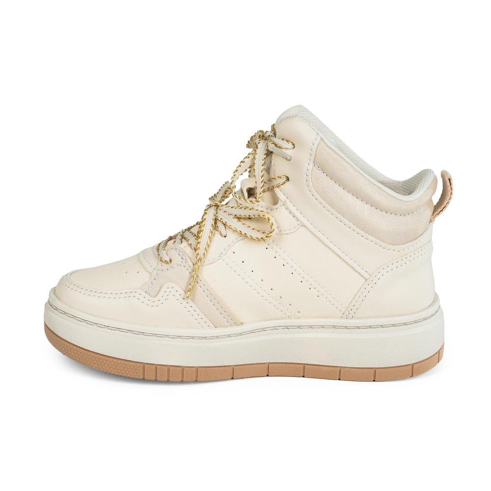 Tênis Pink Cats Infantil de Cano Alto V6153 Bege 3