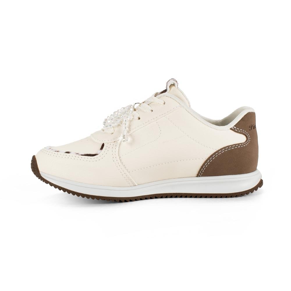 Tênis Pink Cats Infantil Jogging V6191 Bege 3