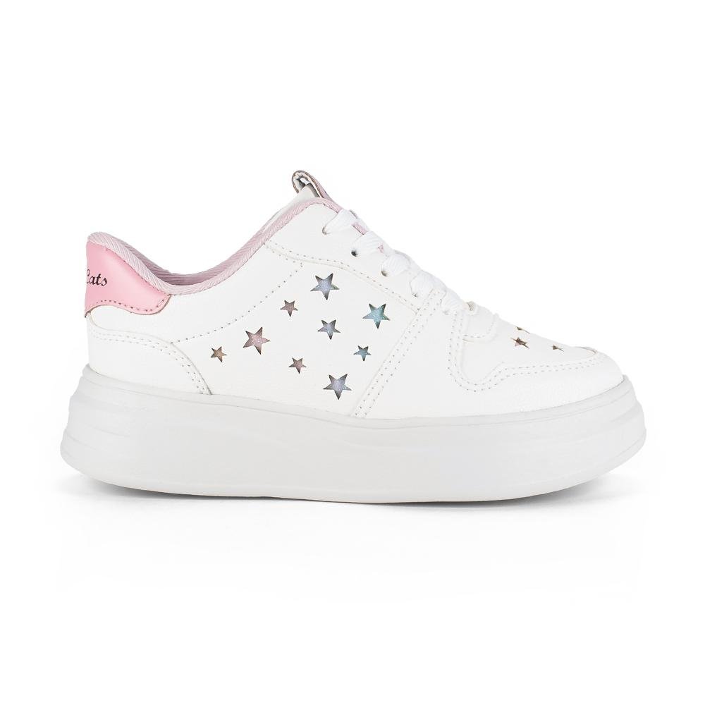 Tênis Pink Cats Infantil Casual V6211 Branco 2