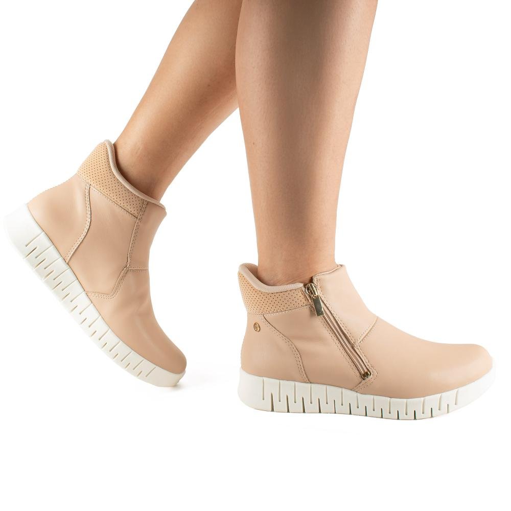 Bota Campesí de Cano Curto Feminina CP986 Bege 2
