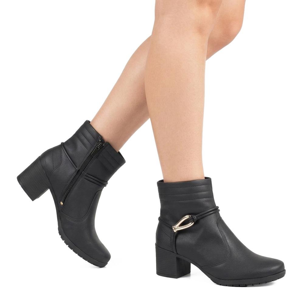 Bota Campesí de Cano Curto Feminina L9228 Preto 2