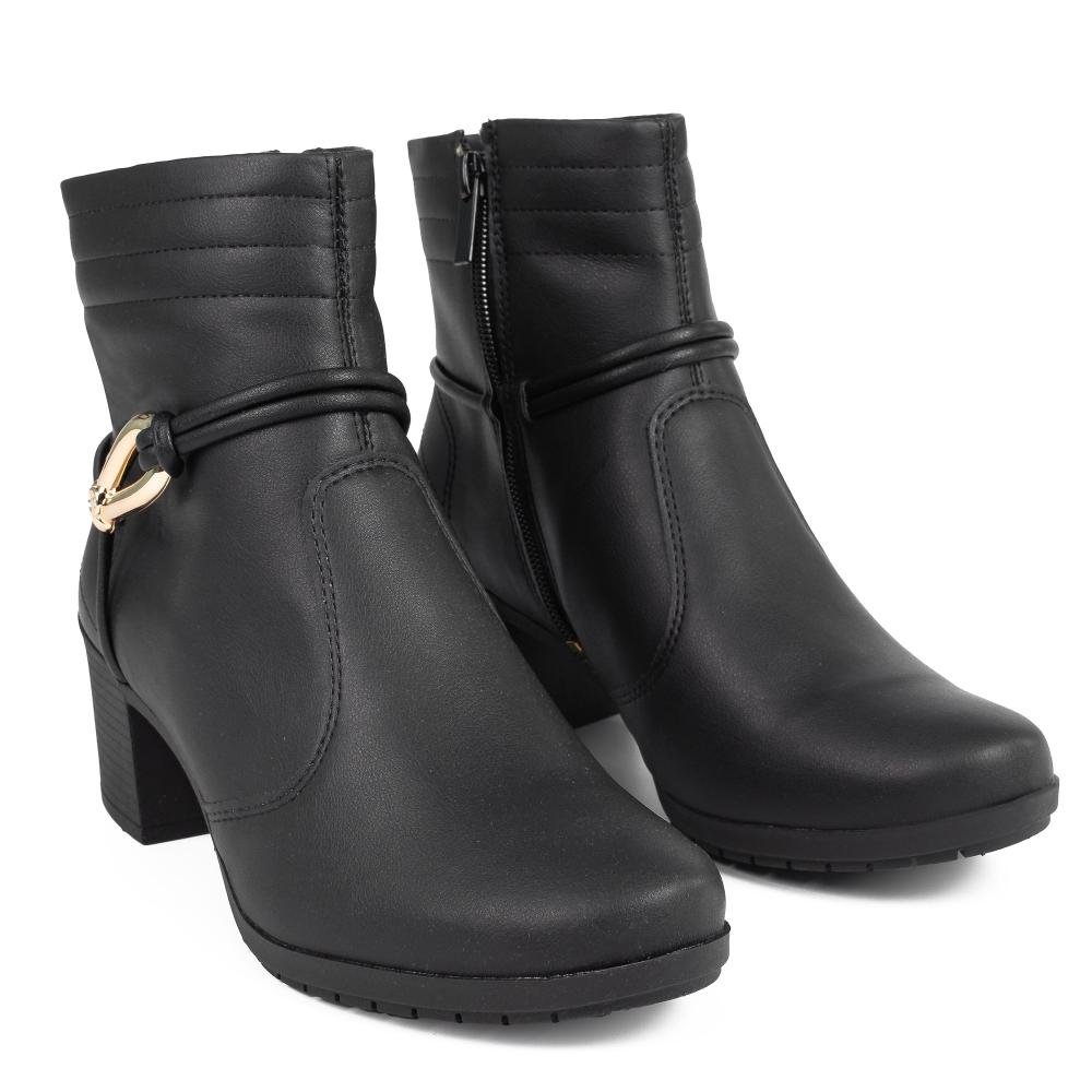 Bota Campesí de Cano Curto Feminina L9228 Preto 5