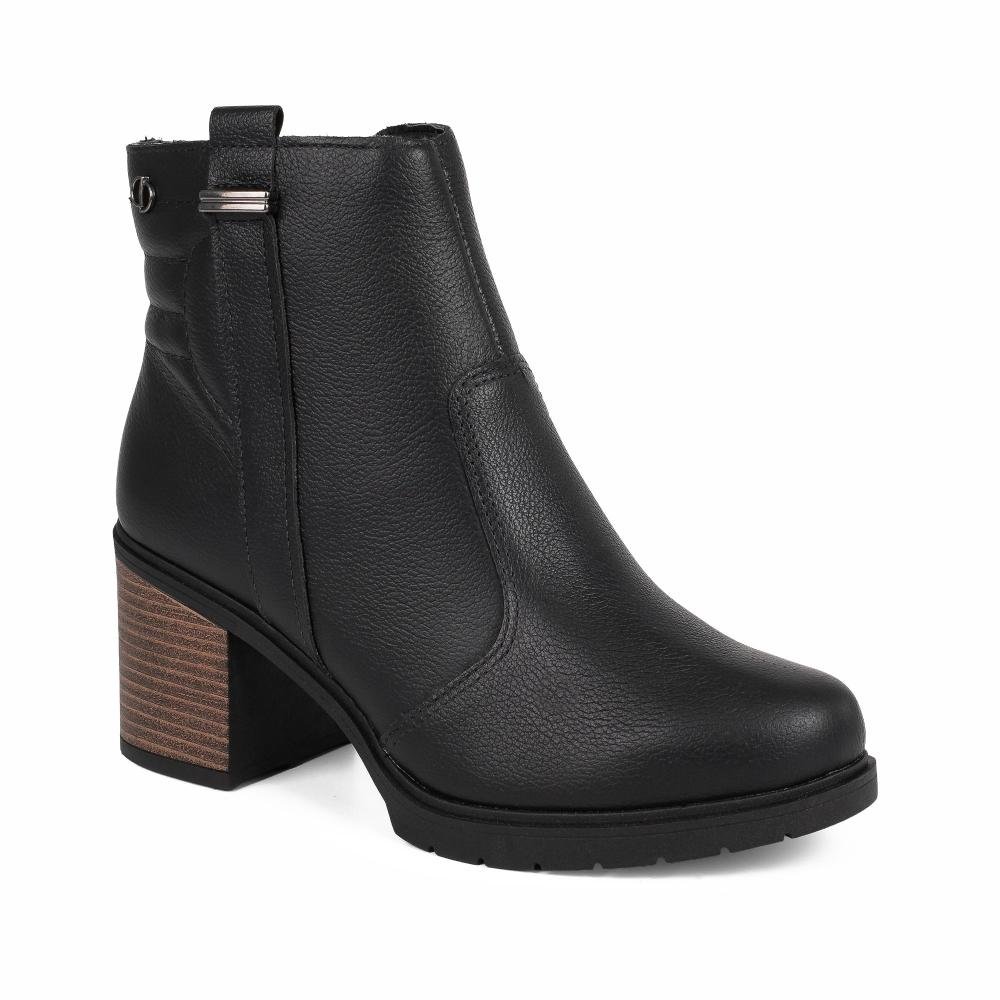 Bota Dakota de Cano Curto Em Couro Feminina D2432