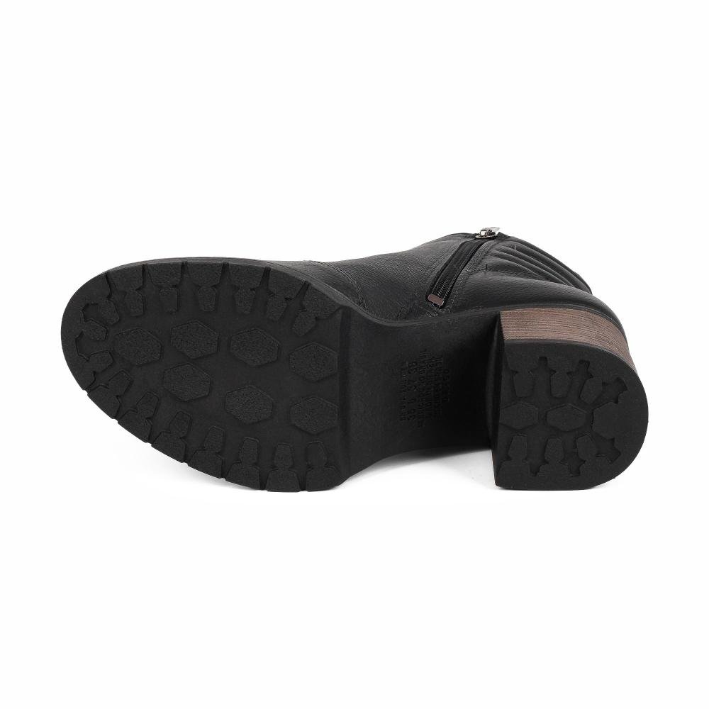 Bota Dakota de Cano Curto Em Couro Feminina D2432 Preto 5