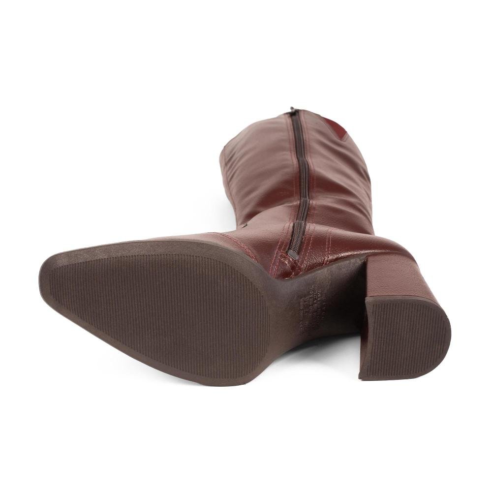 Bota Dakota de Cano Longo Feminina D2172 Bordô 5