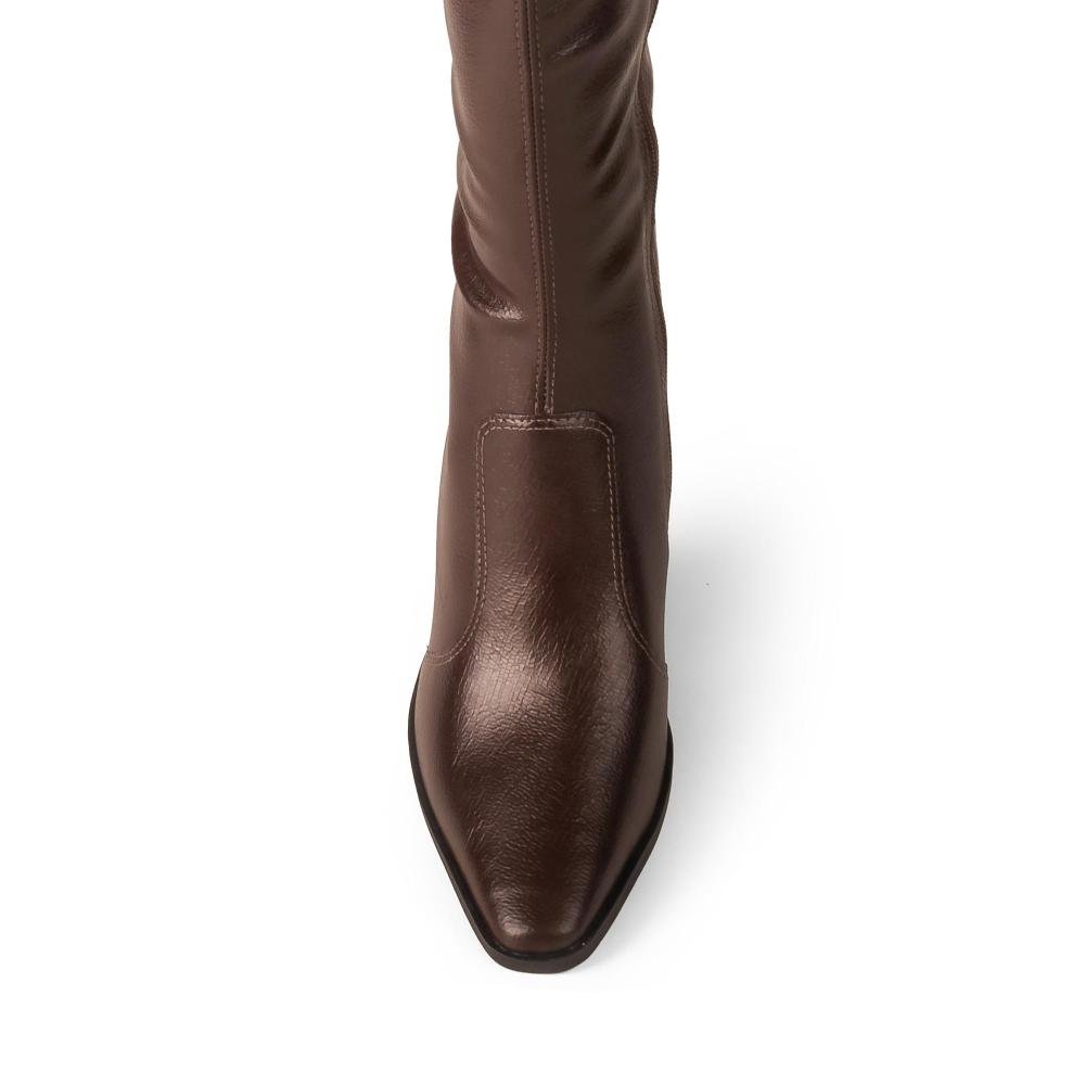 Bota Dakota de Cano Longo Feminina D2172 Café 6