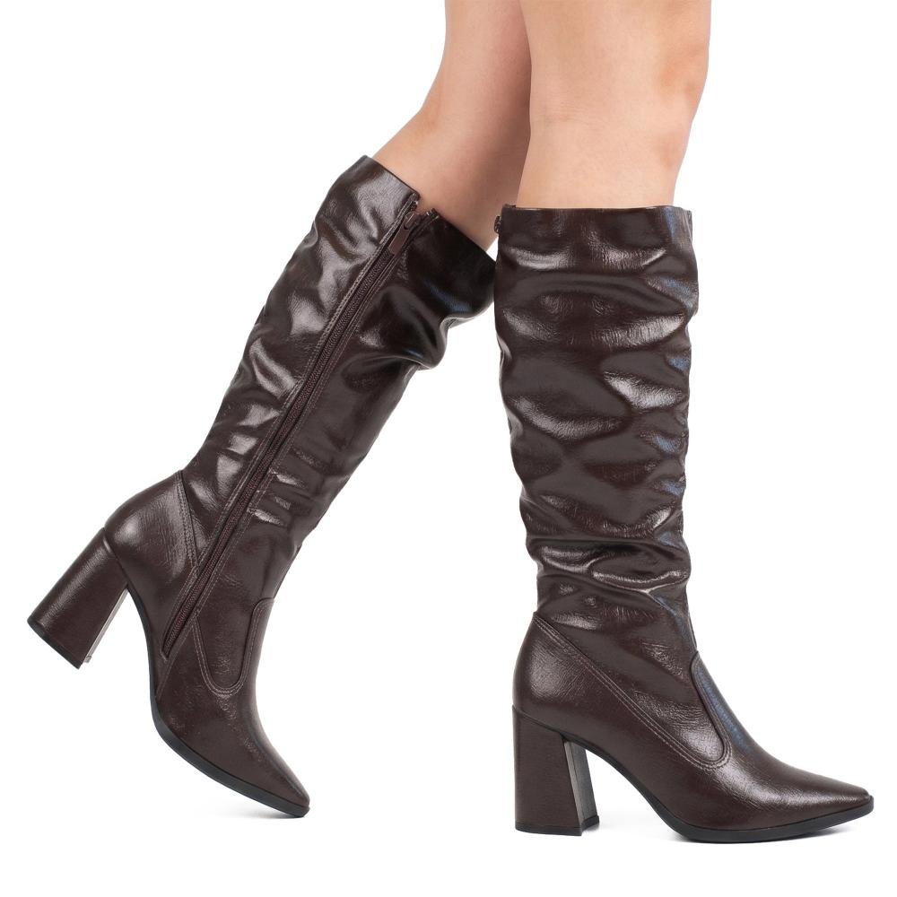 Bota Dakota de Cano Longo Feminina D2173 Café 2