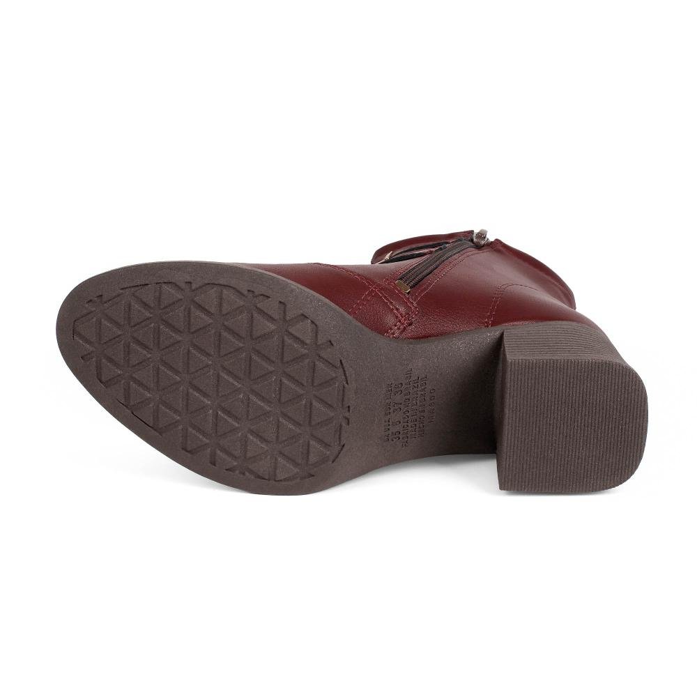 Bota Mississipi de Cano Curto Feminina J0341 Bordô 5