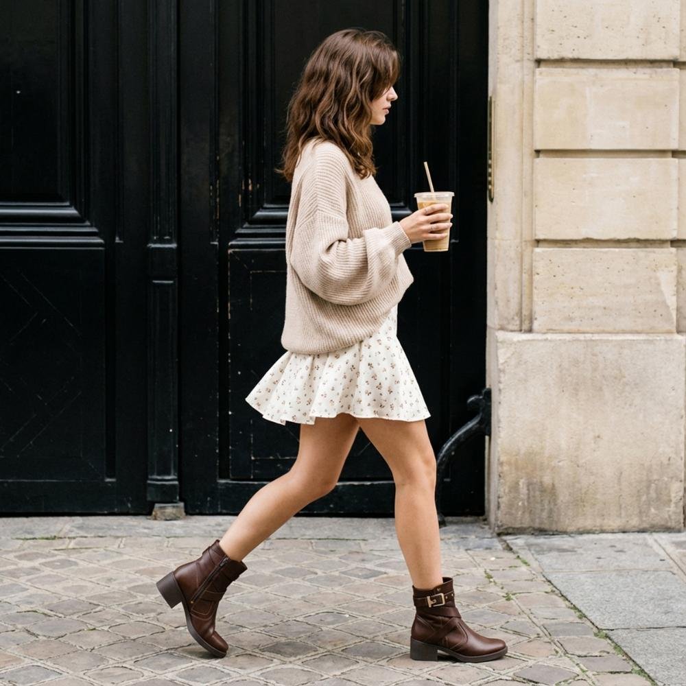 Bota Mississipi de Cano Curto Feminina J1371 Marrom 2