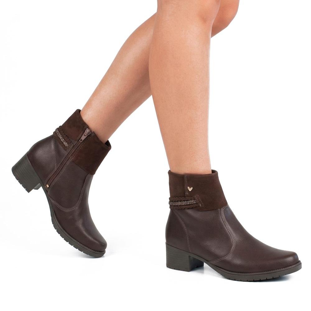 Bota Mississipi de Cano Curto Feminina J0784 Café 2