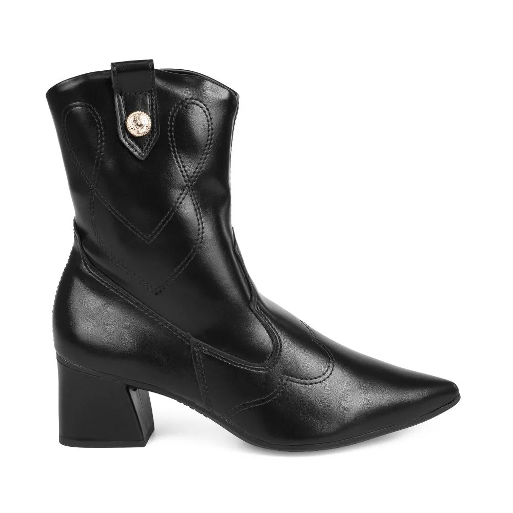 Bota Mississipi de Cano Curto Feminina J1063 Preto 3