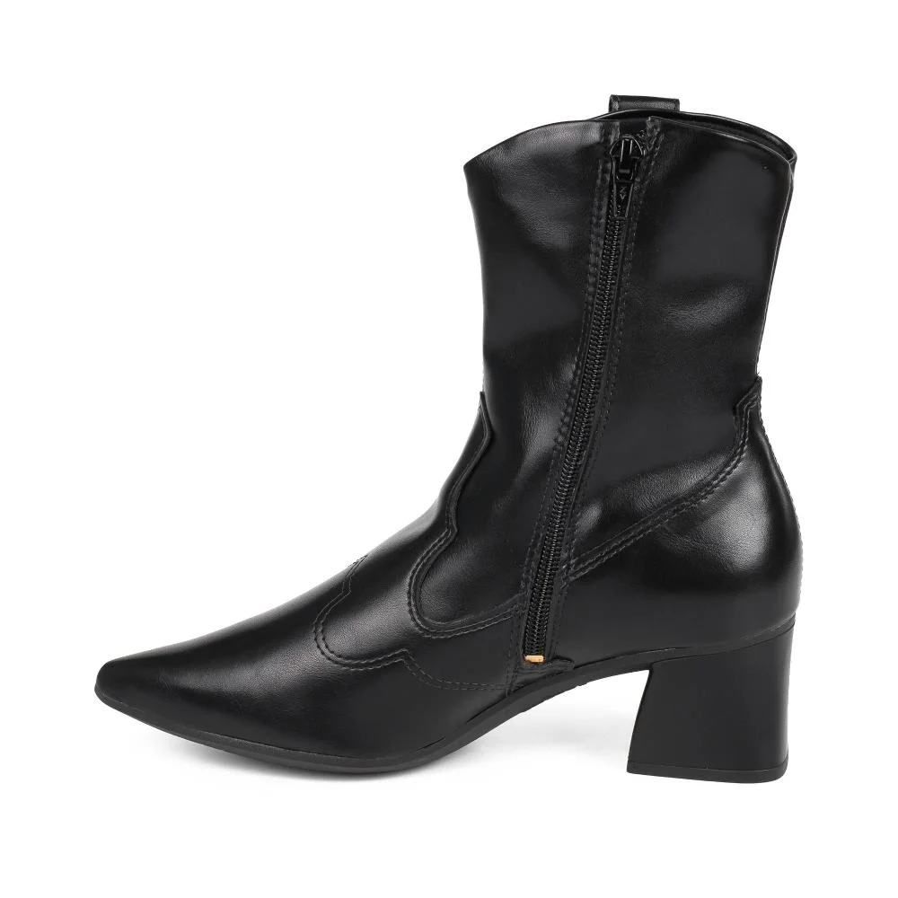 Bota Mississipi de Cano Curto Feminina J1063 Preto 4