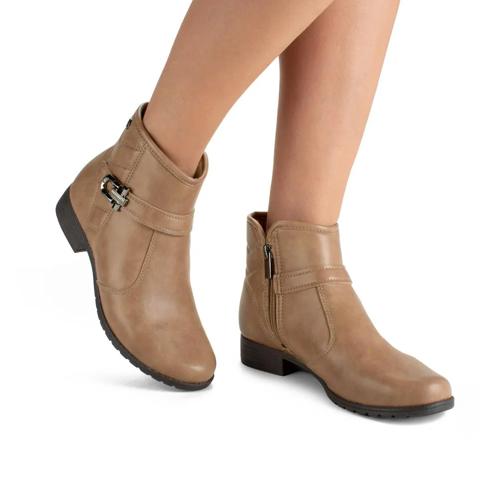 Bota Dakota de Cano Curto Feminina D2183 Marrom claro 2