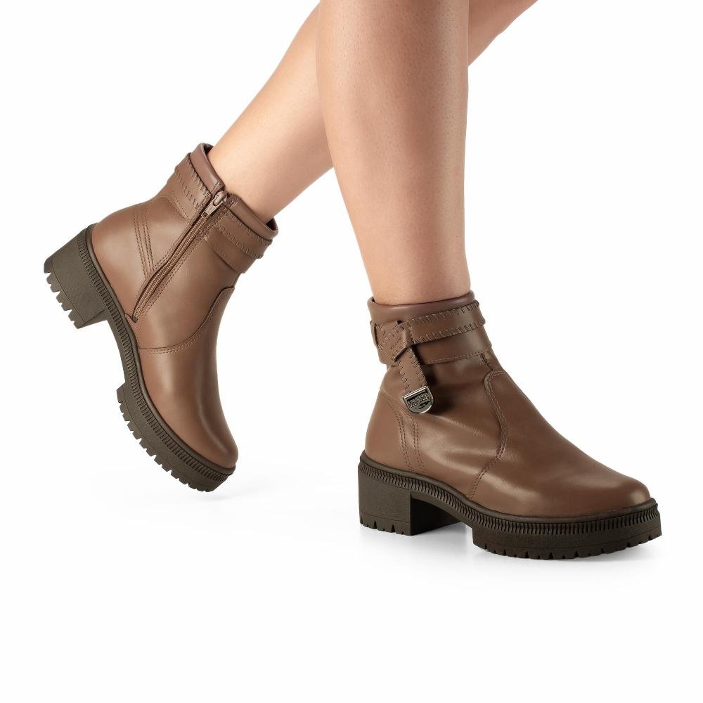 Bota Mississipi de Cano Curto Feminina J0822 Marrom 2