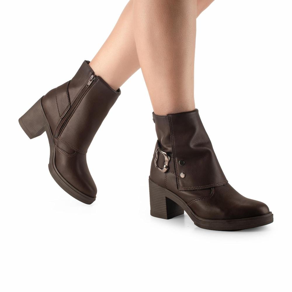 Bota Mississipi de Cano Curto Feminina J1042 Café 2