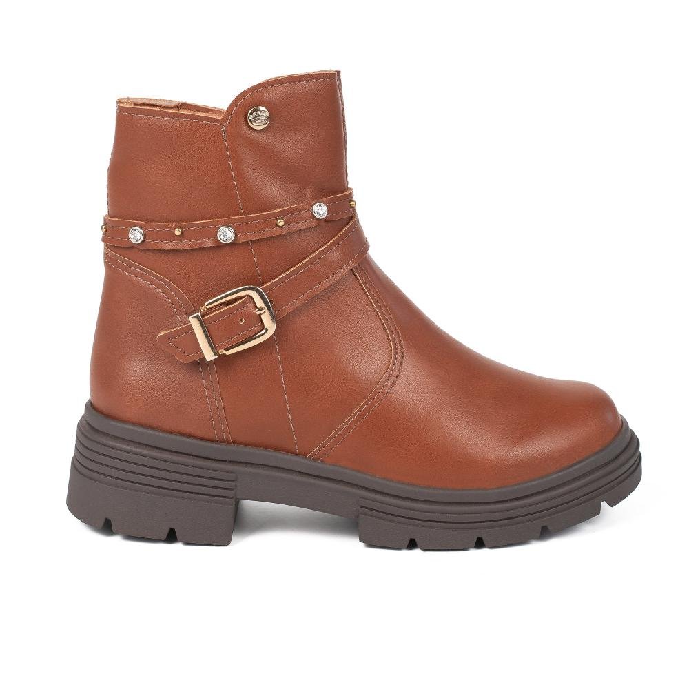 Bota Pink Cats Infantil de Cano Curto V6084 Marrom 2
