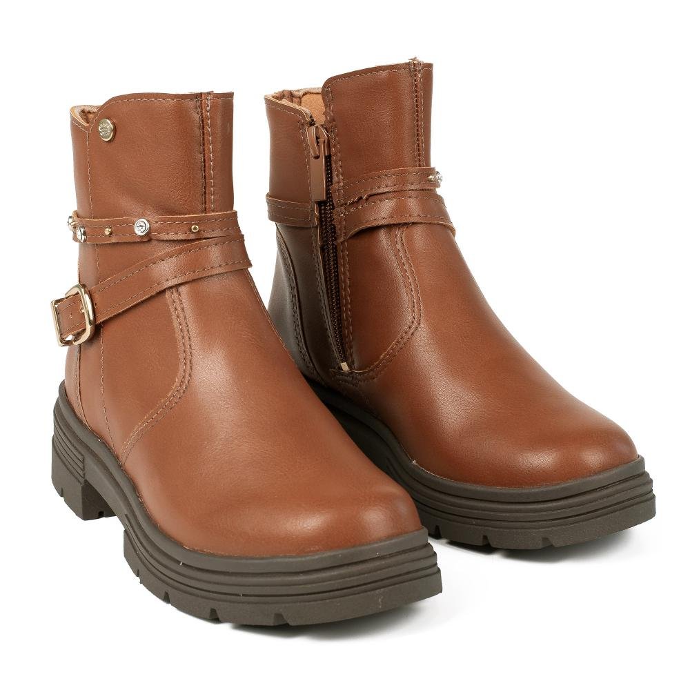 Bota Pink Cats Infantil de Cano Curto V6084 Marrom 5