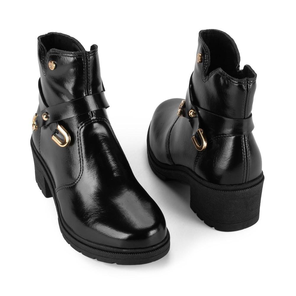 Bota Pink Cats Infantil de Cano Curto V6391 Preto 6