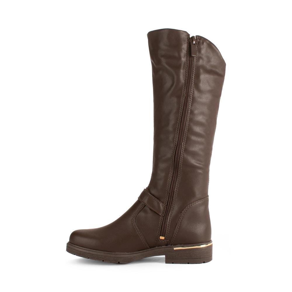 Bota Pink Cats Infantil de Cano Longo V6073 Marrom 3