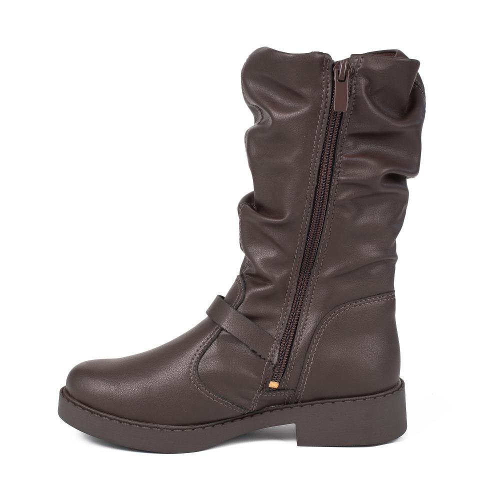 Bota Pink Cats Infantil de Cano Longo V6362 Café 2