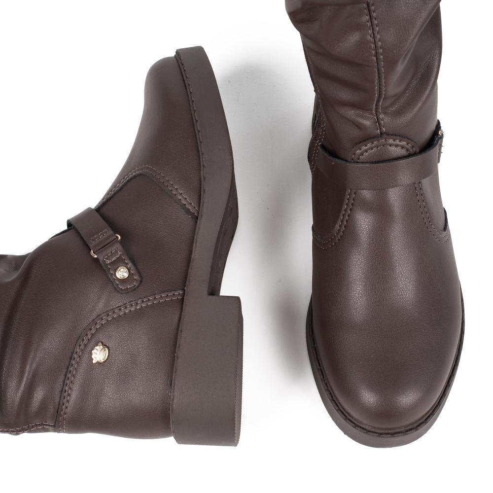 Bota Pink Cats Infantil de Cano Longo V6362 Café 6