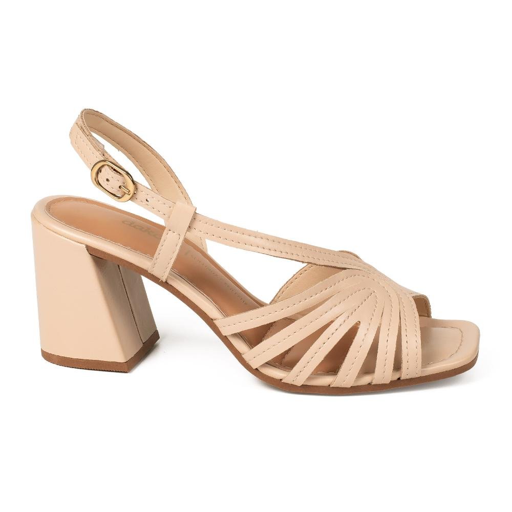 Sandália Dakota de Salto Bloco Feminina DB522 Bege 3